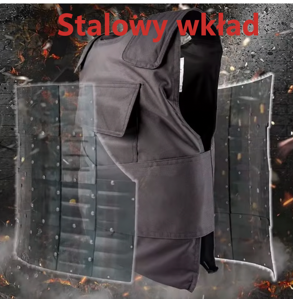 Bok kamizelki i segmentowa budowa stalowego wkładu